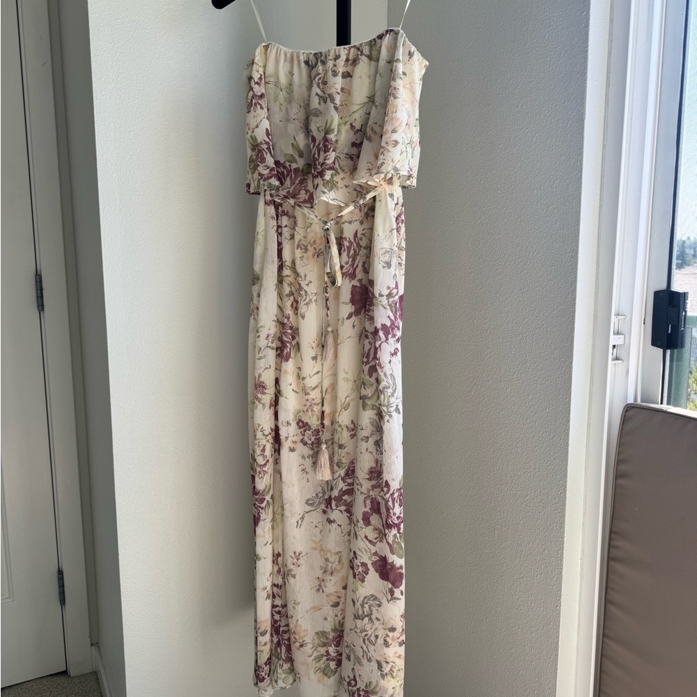 Tie Waist Strapless Chiffon Maxi Dress
Chelsea28